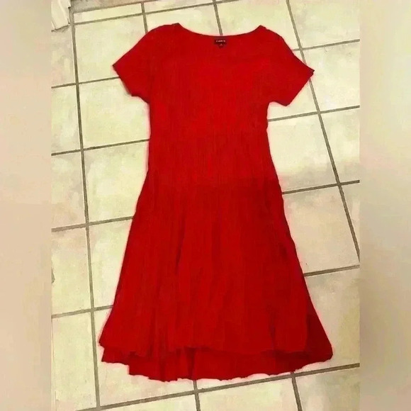 Torrid Red Ribbed Short Sleeve Sweater Dress - swing dress Women's Size 1 - Picture 2 of 6